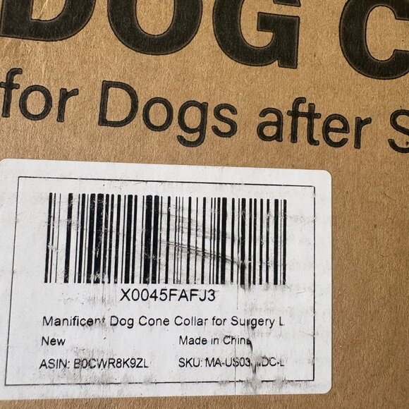 Manificent LARGE GRAY Dog Collar Cone Elizabethan Surgery NEW - Picture 5 of 5